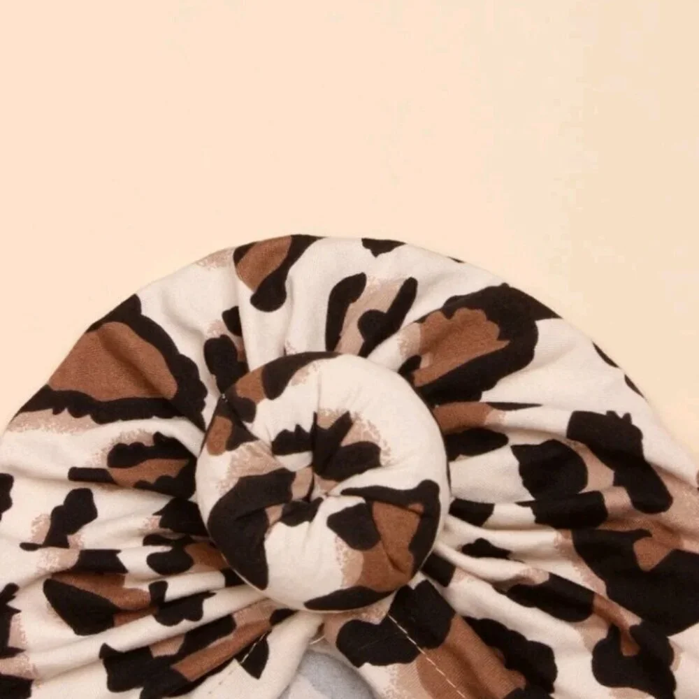 1Pc Leopard Print Donut Shaped Baby Hat